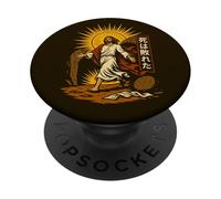 Gesù Resurrezione Christian Manga Art Morte Sconfitta Anime PopSockets PopGrip Adesivo