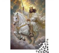 Gesù Rides A Horse Jigsaw Puzzle in Legno 1000Pcs Collection Divertimento Per Adulti Rilassamento E Intelligence Decorazione Della Famiglia 1000pcs (75x50cm)