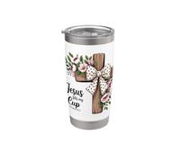 Gesù riempie la mia coppa Cristianesimo Cristianesimo Croce Bibbia Regalo Bicchiere termico in acciaio inox doppia parete