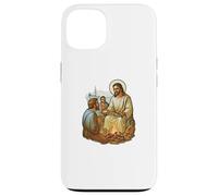 Gesù Risorto Colazione in riva al mare Arte devozionale Custodia per iPhone 13