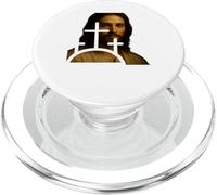 Gesù Ritratto in Tre Croci Finestra Arte Cristiana PopSockets PopGrip per MagSafe