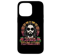 Gesù Rivoluzione Cristiana Fede Retro Groovy Hippie Fiore Custodia per iPhone 14 Pro Max