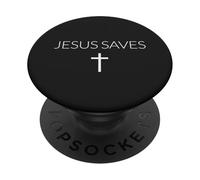 Gesù salva Giovanni 3:16 Benedizioni della Croce Cristiana PopSockets PopGrip Adesivo