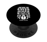 Gesù salva i fiori floreali boho versi biblici cristiani PopSockets PopGrip Adesivo