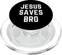 Gesù salva il fratello cristiano abbigliamento fede versetto biblico PopSockets PopGrip per MagSafe
