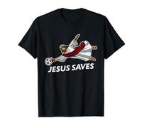 Gesù salva il portiere di calcio divertente "Jesus Saves" Maglietta