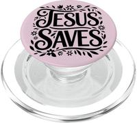 Gesù salva la fede cristiana ornamentale floreale PopSockets PopGrip per MagSafe