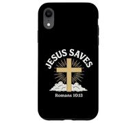 Gesù salva Romani 10:13 Salvezza Croce Cristiana Custodia per iPhone XR