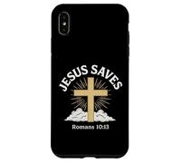 Gesù salva Romani 10:13 Salvezza Croce Cristiana Custodia per iPhone XS Max