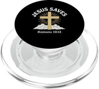 Gesù salva Romani 10:13 Salvezza Croce Cristiana PopSockets PopGrip per MagSafe