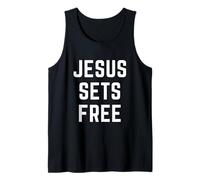 Gesù Sets Free Christian Faith Bibbia Vangelo Regali Idea Canotta