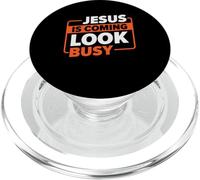 Gesù sta arrivando, guarda occupato | Religione Dio | Credente PopSockets PopGrip per MagSafe