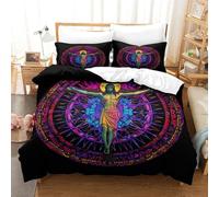Gesù Stampa Tridimensionale Pigiameria Set Da Letto Copripiumino Microfibra Superiore Chiusura A Cerniera Con Federe DeliGattoo E Lavabile King(220x240cm)