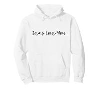 Gesù Ti AMA Cristiano Dio è Amore Semplice Fede Speranza Felpa con Cappuccio