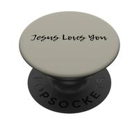 Gesù ti ama Cristiano Dio è amore Semplice Fede Speranza PopSockets PopGrip Adesivo