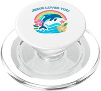 Gesù ti ama delfino Carino io amo i delfini PopSockets PopGrip per MagSafe