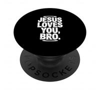 Gesù ti ama, fratello, umorismo cristiano ispiratore PopSockets PopGrip Adesivo