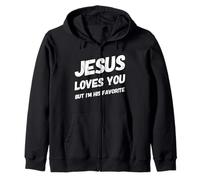 Gesù Ti AMA ma io Sono Il Suo Cristo Felpa con Cappuccio