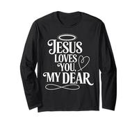 Gesù Ti AMA, mia Cara, Bella Fede Cristiana Maglia a Manica