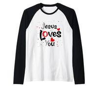 Gesù Ti AMA, Supereroe la mia Maglietta Gesù Maglia con Maniche Raglan