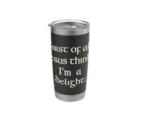Gesù Tshirt Uomo Donna Cristianesimo Cristo Croce Croce Bicchiere termico in acciaio inox doppia parete