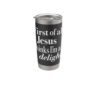 Gesù Tshirt Uomo Donna Cristianesimo Cristo Croce Croce Bicchiere termico in acciaio inox doppia parete
