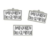 Gesuita Amdg Ad Majorem Dei Gloriam Rettangolo Gemelli E Fermacravatta Set