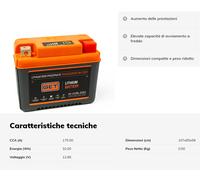 GET BATTERIA LITIO SPECIFICA OFF ROAD CCA 175 PER KTM SX-F 250 350 450 2018-2020