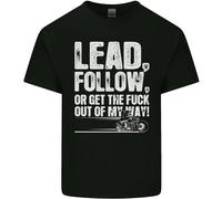 Get Fuori il Mio Vie Divertente Motociclista Uomo Cotone T-Shirt