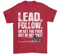 Get Fuori il Mio Vie Divertente Motociclista Uomo T-Shirt 100% Cotone