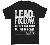 Get Fuori il Mio Vie Divertente Motociclista Uomo T-Shirt 100% Cotone