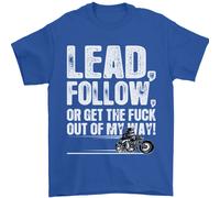 Get Fuori il Mio Vie Divertente Motociclista Uomo T-Shirt 100% Cotone