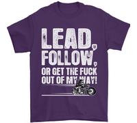 Get Fuori il Mio Vie Divertente Motociclista Uomo T-Shirt 100% Cotone