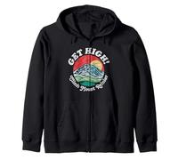 Get High! Climb Mount Rainier Funny National Park Vintage Felpa con Cappuccio