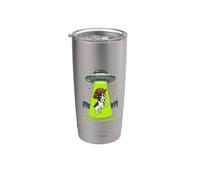 Get In Frenchie UFO Alien Abduction Cowboy Cappello Cane Bicchiere termico in acciaio inox doppia parete