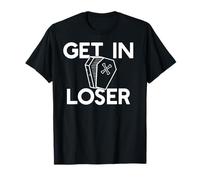 Get in Loser Divertente Halloween Coffin Meme Fun in Funeral Maglietta