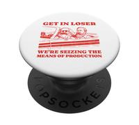 Get In Loser Karl Marx Friedrich Engels Socialista Comunista PopSockets PopGrip Adesivo