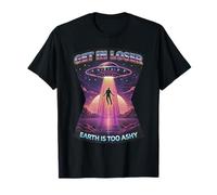 Get in Loser Retro Space UFO Meme Alien Abduction Humor Maglietta