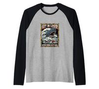 Get in Loser Stiamo Facendo la volontà di Dio Jonah Whale Funny Maglia con Maniche Raglan