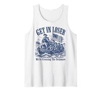 Get in Loser We're Crossing The Delaware Funny History Canotta