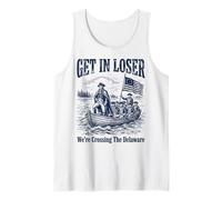 Get in Loser We're Crossing The Delaware Funny History Canotta