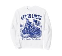 Get in Loser We're Crossing The Delaware Funny History Felpa