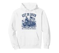 Get in Loser We're Crossing The Delaware Funny History Felpa con Cappuccio