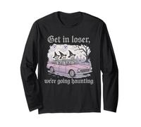 Get in Loser We're Going Haunting Skeleton Design Maglia a Manica