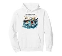 Get in Loser Will of Dio Christian Humor Design Felpa con Cappuccio