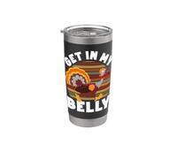 Get In My Belly Cool Turkey Divertente Ringraziamento Bicchiere termico in acciaio inox doppia parete