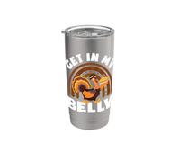 Get In My Belly Cool Turkey Divertente Ringraziamento Bicchiere termico in acciaio inox doppia parete
