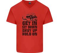 Get In Sit Down 4X4 Off Roading Road Divertente Maglietta In Cotone A V Per Uomo