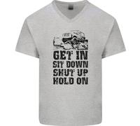 Get In Sit Down 4X4 Off Roading Road Divertente Maglietta In Cotone A V Per Uomo
