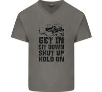 Get In Sit Down 4X4 Off Roading Road Divertente Maglietta In Cotone A V Per Uomo